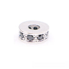 Copper Round Spacer Beads 8mm Inlaid Zircon 10pcs 7