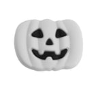 Silicone Focal Beads Halloween Ghost Pumpkin Bat Designs 10pcs 29