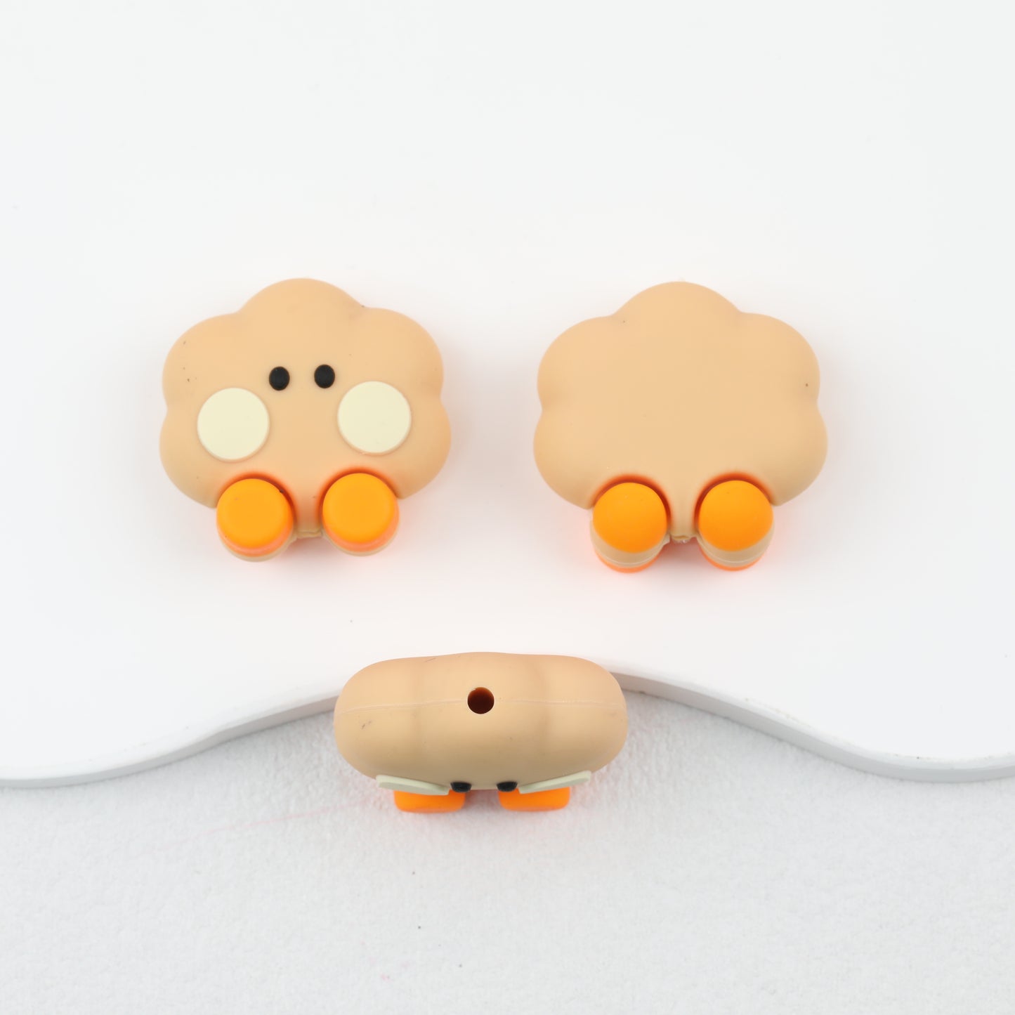 3D Animal Silicone Focal Beads Cute Rabbit Dog Design 20pcs