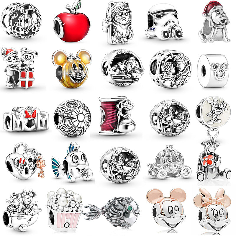 Cartoon Anime Series Metal Beads Large Hole Zinc Alloy 10pcs