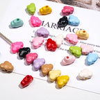 Painted Cloud Acrylic Beads 12mm Colorful Glossy Baked 50pcs