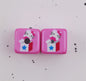 Candy Colored Hello Kitty Square Acrylic Beads 15mm Lively 10pcs 7