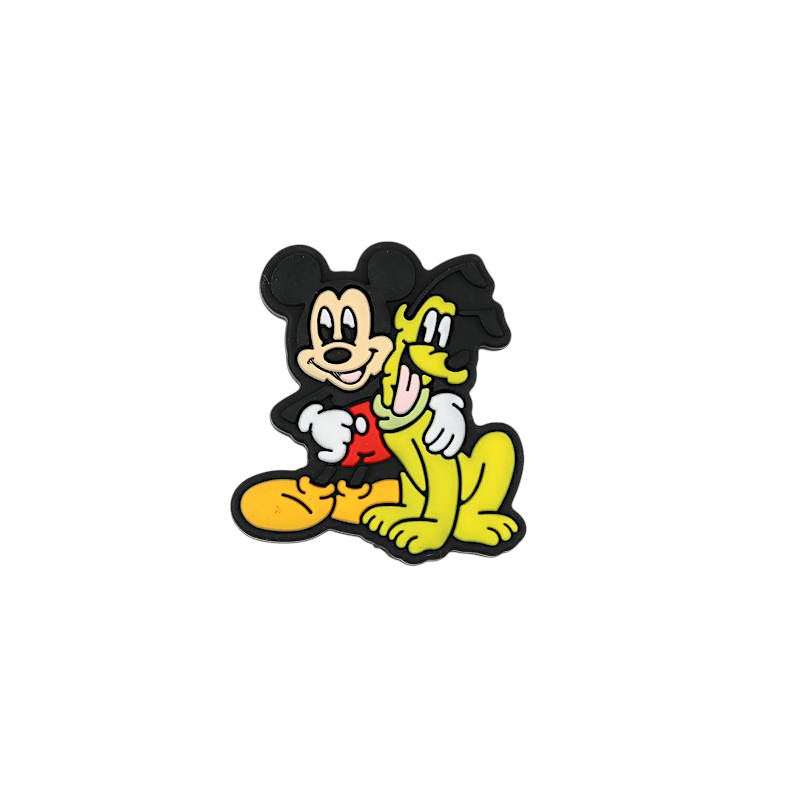 Silicone Focal Beads Disney Mickey Pluto Smiling Face 20pcs
