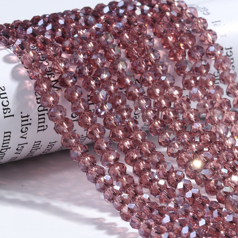 Electroplated Flat Glass Beads 8mm Colorful Mixed 10 Strands 13
