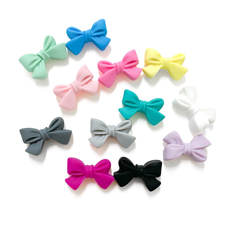 Colorful Bow Silicone Focal Beads 20 pcs 2