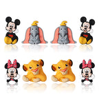 Silicone 3D Focal Beads Disney Mickey Minnie Simba Dumbo Front Facing 20pcs