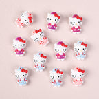 Silicone 3D Focal Beads Nurse Cat Wearing Nurse Hat 20pcs 3