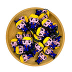 Silicone Focal Beads Suit Trump Blond Character Navy Suit 20pcs 2