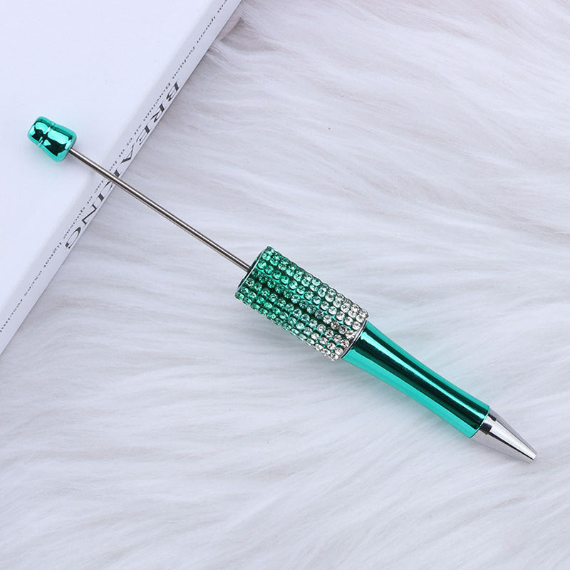 Beadable Pen with Rhinestone Grip and Decorative Cap Multiple Colors 14