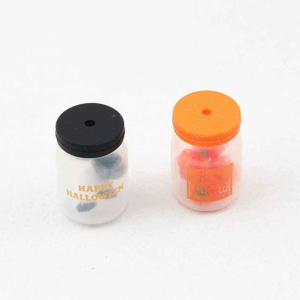 3D Halloween Pumpkin Ghost Bottlet Silicone Focal Beads 10 pcs