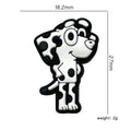 Silicone Focal Beads Dalmatian Dog Standing Pose 20pcs