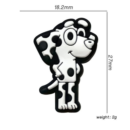 Silicone Focal Beads Dalmatian Dog Standing Pose 20pcs