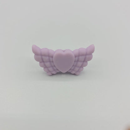 Wing Silicone Beads Mixed Colors 20pcs 15