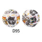 15mm Silicone Beads Rhombus Printed Design 50pcs 54