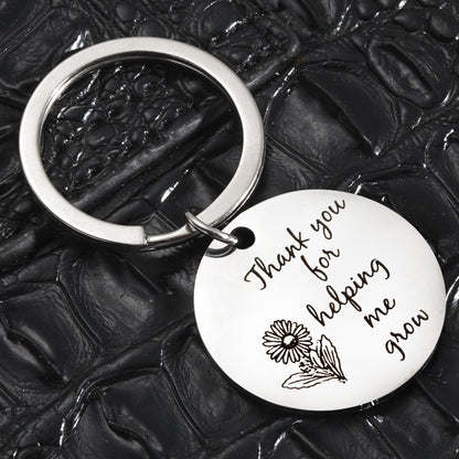 Sunflower Teacher Appreciation Keychain Stainless Steel Keepsake 3