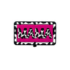 Silicone Focal Beads MAMA Leopard Cutout Pink and Teal 20pcs 3