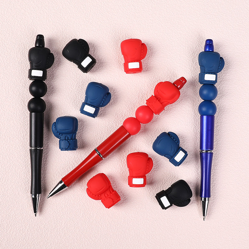 Silicone 3D Focal Beads Boxing Gloves White Label 20pcs 8