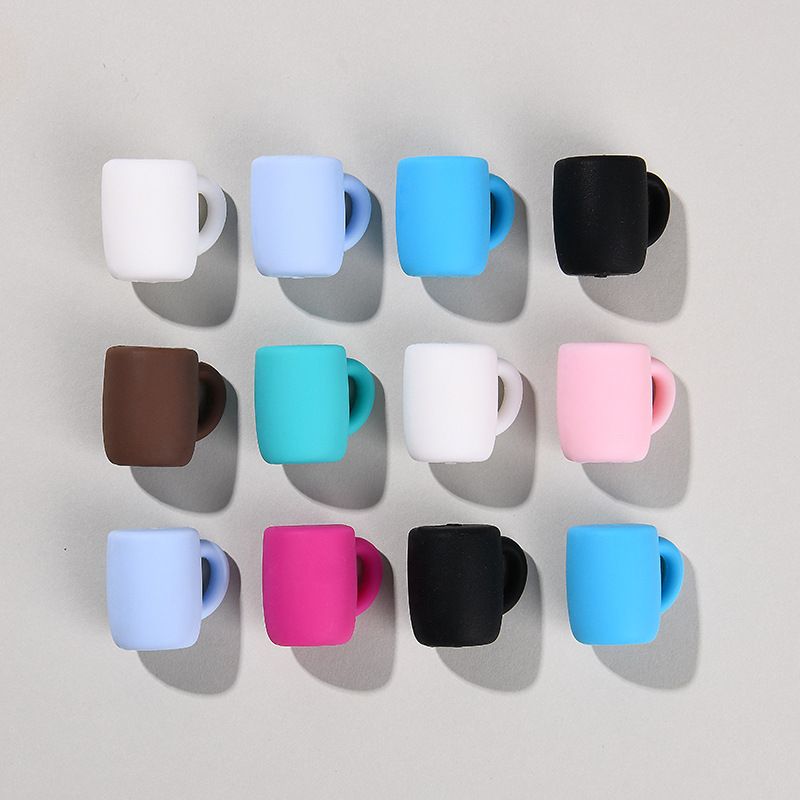 Silicone Focal Beads Cup Miniature Mug Handle Design 20pcs 3