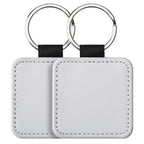 Sublimation Blank Keychain White Metal Ring Multiple Shapes 4