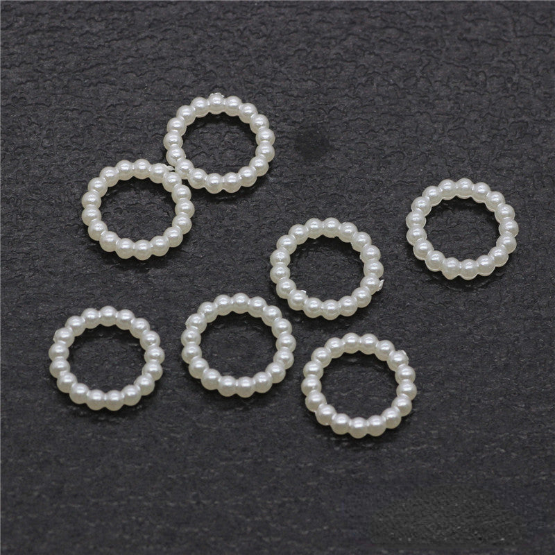 Plastic Circle Spacer Beads 7mm 9mm 12mm 14mm 15mm Imitation Pearl 100pcs 6