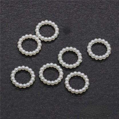 Plastic Circle Spacer Beads 7mm 9mm 12mm 14mm 15mm Imitation Pearl 100pcs 6