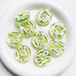 Hand Drawn Donut Acrylic Beads 30mm Colorful Pastel Swirl 5pcs 8