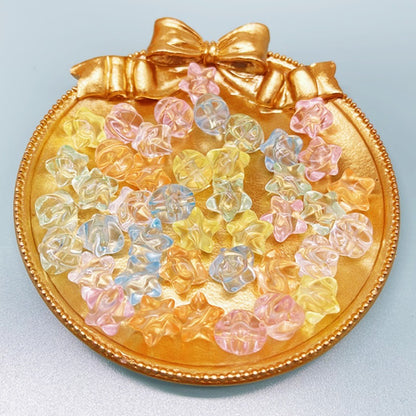 Transparent Star Acrylic Beads 11mm Glossy Translucent 60pcs 11