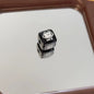 Black Plaid Puppy Square Acrylic Beads 14mm 10pcs 4