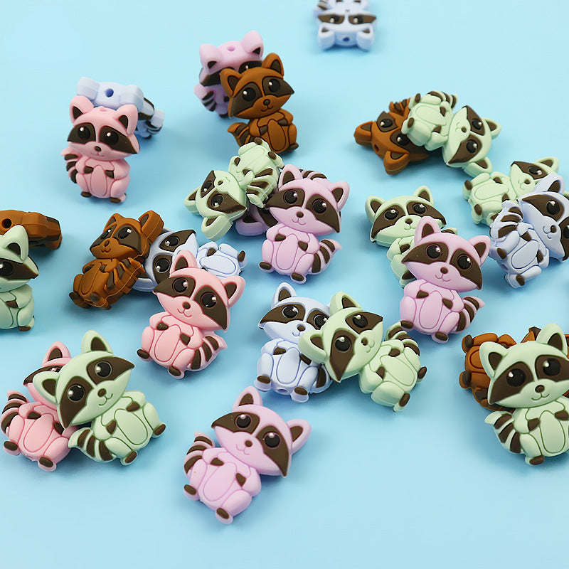 Silicone Focal Beads Little Bear Sitting Pose 10pcs 4