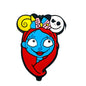 Silicone Focal Beads Halloween Sally Red Hair Skull Accessory 20pcs