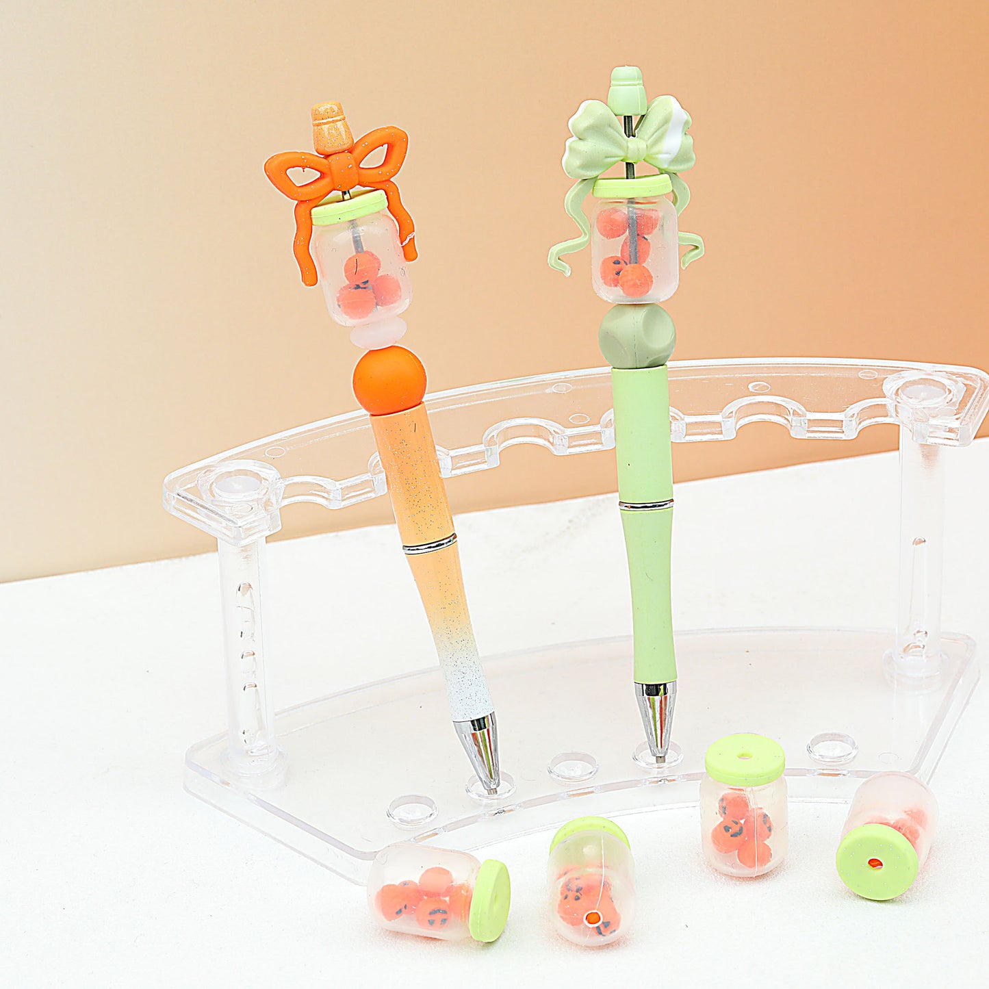 Halloween 3D Glitter Bottle Silicone Focal Beads 20Pcs 8