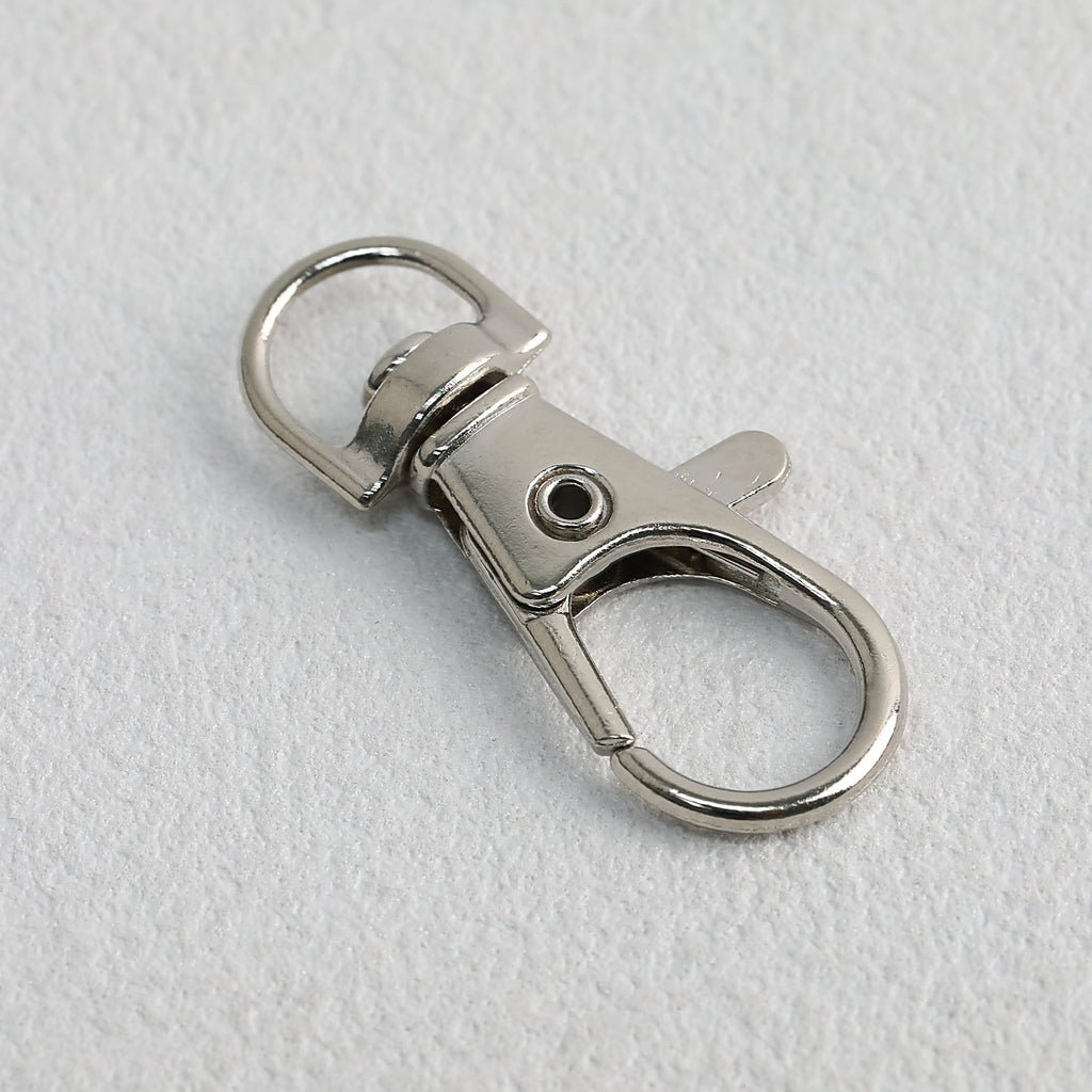 Zinc Alloy Swivel Lobster Claw Clasps Metal Nickel Plated 20pcs - 3.0g