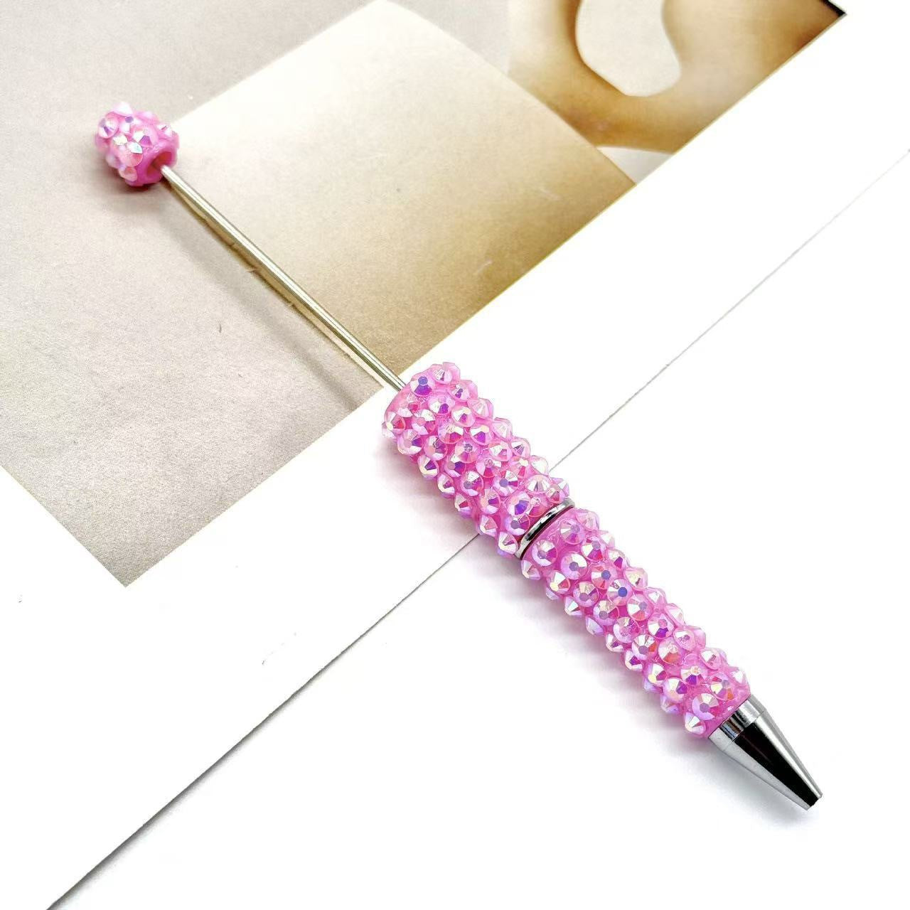Creative DIY Full Coverage Pearl Rhinestones Beadable Pen 15