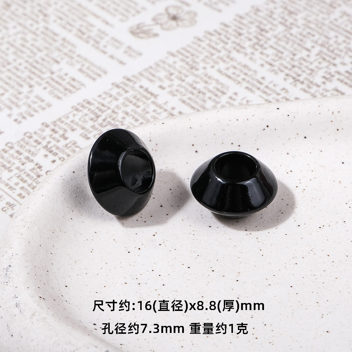 Colorful 16mm Large Hole Round Acrylic Spacer Beads 40pcs 6