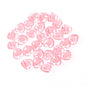 Dot Heart Acrylic Beads 12mm Colorful Centers 5pcs 10