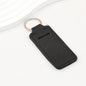 Neoprene Sublimation Lip Balm Chapstick Holder Keychain Solid Color - Black
