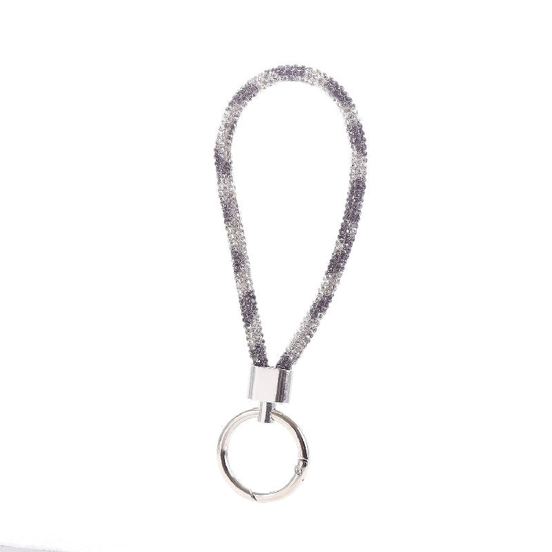 Diamond Wristlet Keychain Metal Flexible Loop Multiple Colors 13