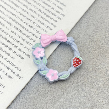 Bow Wreath Metal Beads 31mm Painted Enamel Alloy 10pcs 9
