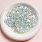 Transparent Heart Acrylic Beads 17x19mm Pastel Iridescent 10pcs 3