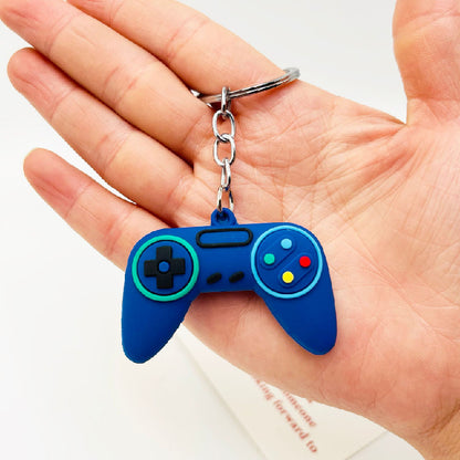 PVC Game Controller Keychain Creative Colorful Matte Finish 10