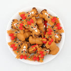 3D Christmas Red Bow Reindeer Silicone Focal Beads 20pcs