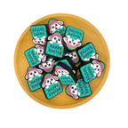 Silicone Focal Beads Happy Easter Bunny Holding Happy Easter Block 20pcs 2