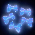 Glow Bowknot Acrylic Beads 24x32mm Iridescent Light In The Dark 10pcs 3