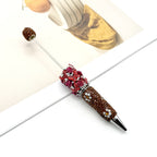 Beadable Pen with Butterfly and Rose Pearls Decorative Handle  3