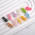 Painted 3D Pin Acrylic Beads 18mm Tiny Baking Colorful 50pcs 2