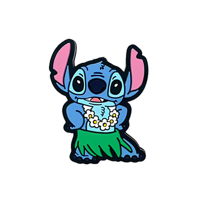 Silicone Focal Beads Stitch Girl Wearing Grass Skirt