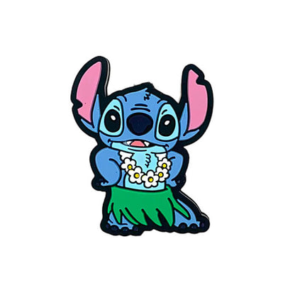 Silicone Focal Beads Stitch Girl Wearing Grass Skirt
