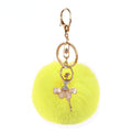 Pom Pom Keychain Alloy Ballet Girl Gold Tone with Rhinestones 3