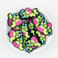 Glasses Caterpillar Reading Silicone Focal Beads 20 pcs 3
