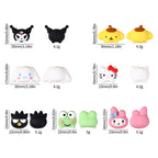 Silicone 3D Focal Beads Sanrio Avatar Smiling Faces Mixed Set 20pcs 9